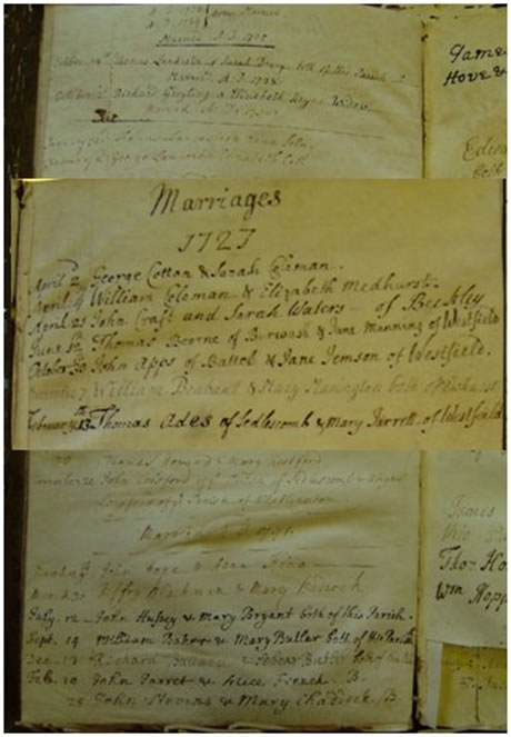 Extract from Marriage Register